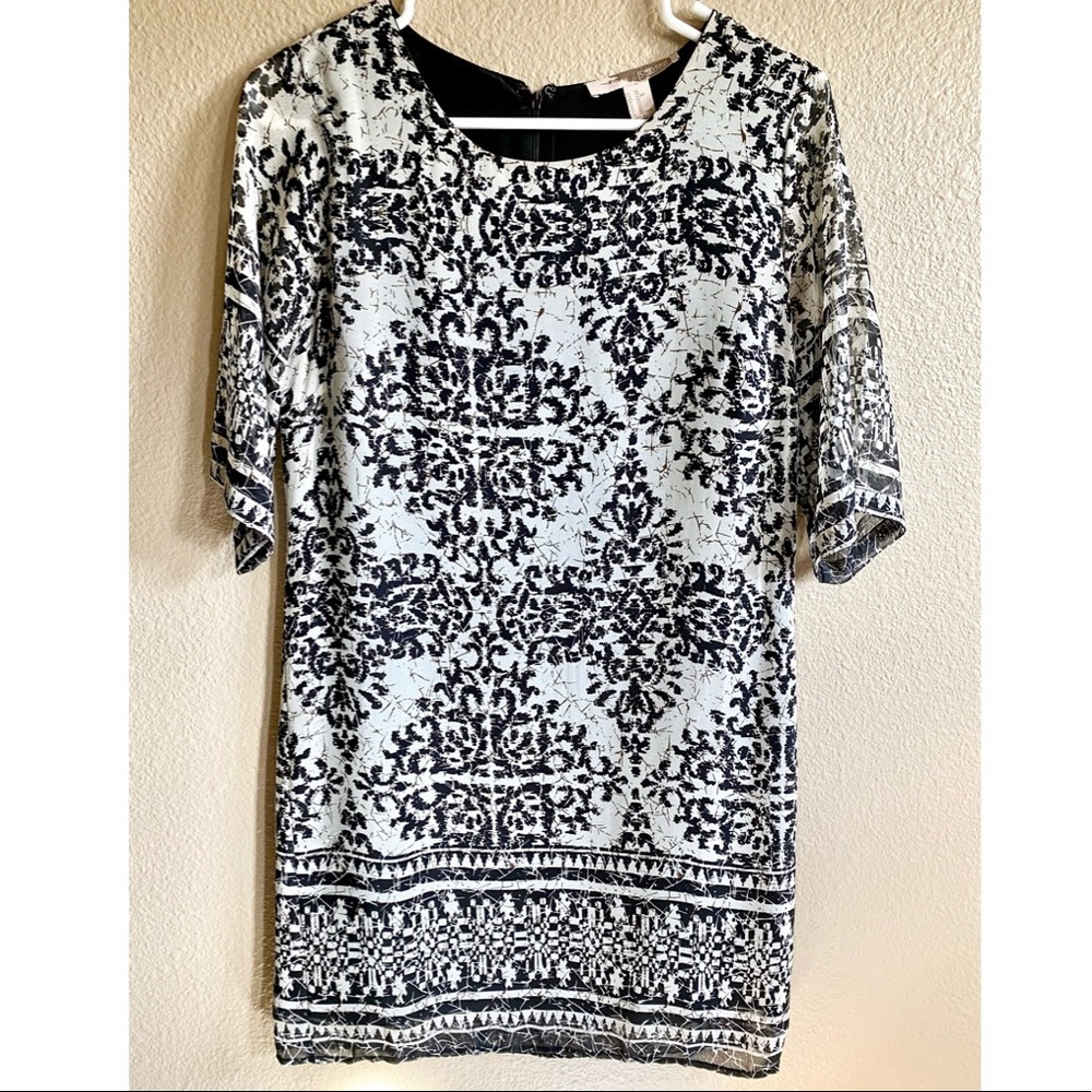 Gray and black mini dress